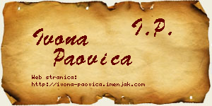 Ivona Paovica vizit kartica